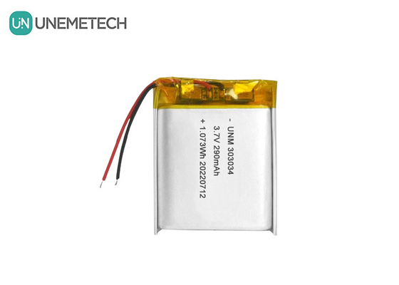 3.7V 290mAh oplaadbare lithium-ion-polymerbatterij 303034 voor elektrisch speelgoed