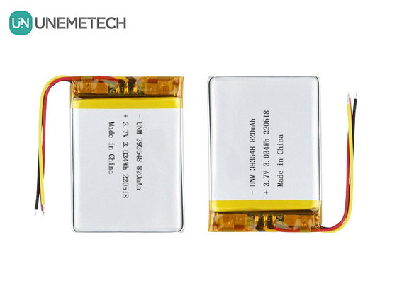 Lithiumpolymerbatterij 3.7V 820mAh 393548 Lipo oplaadbare batterij voor elektronische borstpomp
