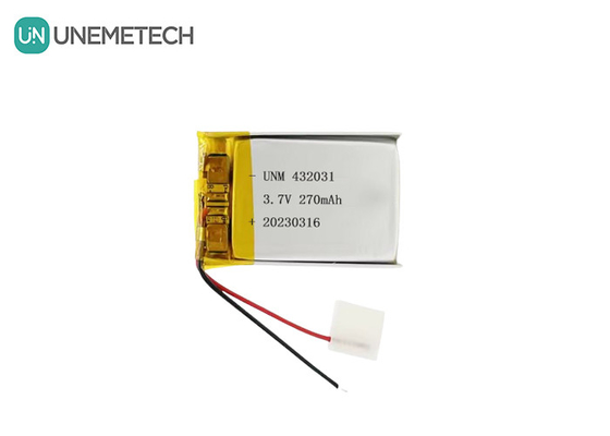 3.7V 270mAh 432031 Lithiumpolymerbatterij voor elektronische apparaten