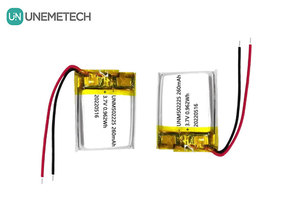 3.7V oplaadbare lithium-polymer-ionbatterij 502225 260mAh voor draadloze sensoren