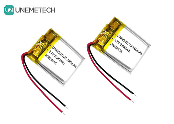 3.7V oplaadbare lithium-polymer-ionbatterij 502225 260mAh voor draadloze sensoren