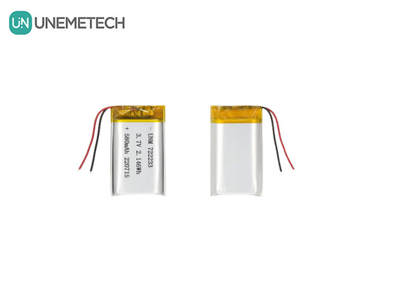 Lithiumpolymerbatterijen 722233 3.7V 580mAh LiPo-batterijen uit China