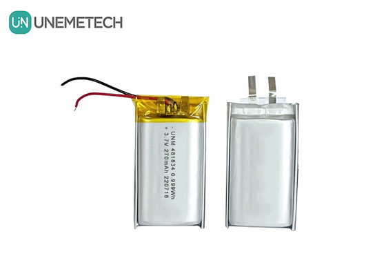 Oplaadbare Li-ion-polymerbatterij met een diepe cyclus 3.7V 270mAh 481834 Voor slimme bril