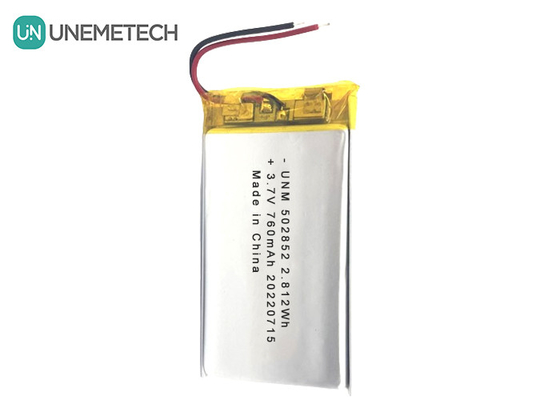 3.7V 760mAh Lithium-ion polymer oplaadbare batterij 502852 voor LED-lampen