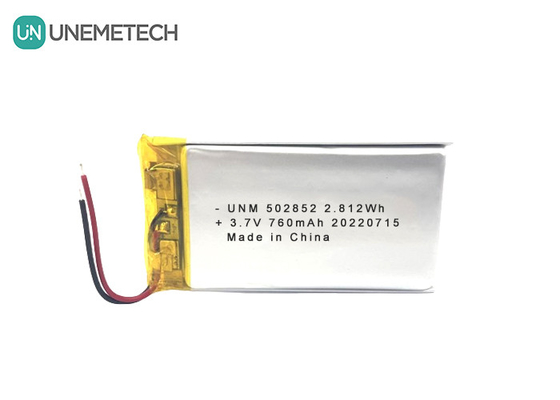 3.7V 760mAh Lithium-ion polymer oplaadbare batterij 502852 voor LED-lampen
