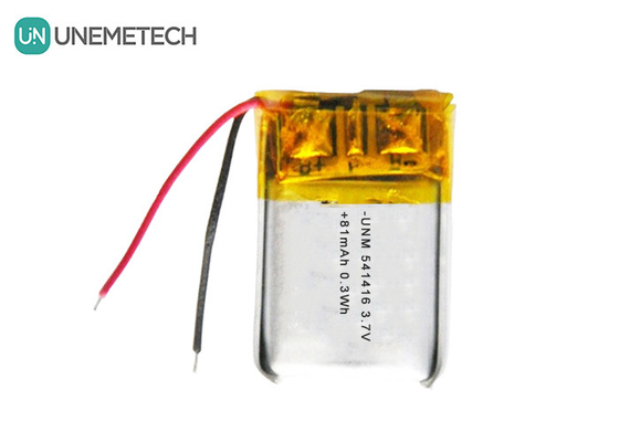 3.7V Lipo oplaadbare batterijen 541416 81mAh Kleine LiPo batterij voor Bluetooth-headsets