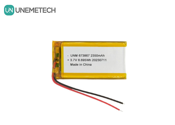 3.7V 2350mAh Hoogcapaciteit Lithium Polymer Battery 673867 Voor Power Banks