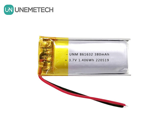 1S LiPo-batterijen 3.7V 380mAh oplaadbare Li-polymerbatterij 861632 voor tafellamp