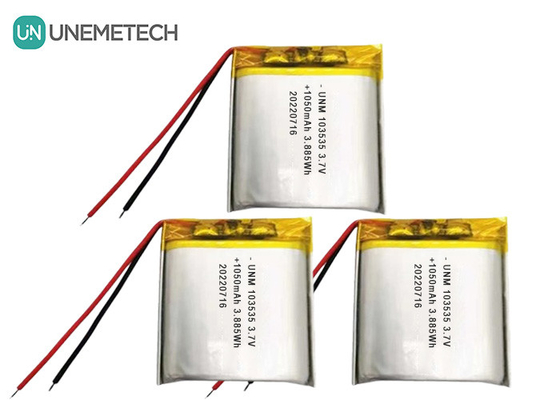 3.7V 1050mAh Custom Compact Design Lipo Battery 103535 Voor miniatuurprojectoren