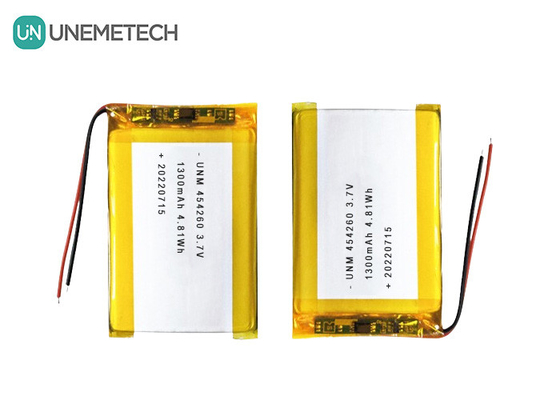 Lithium Ion Polymer Battery Cell 3.7V 1300mAh 454260 voor Soalr Systems