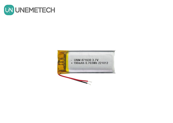 CE-gecertificeerde LiPo-batterij 471630 3.7V 190mAh Li-polymerbatterij voor draagbare elektronica