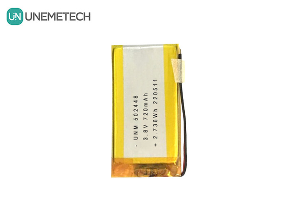 3.8V 720mAh LiPo Hoogspanningsbatterij LiHV 502448 voor Bluetooth-koptelefoon