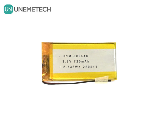 3.8V 720mAh LiPo Hoogspanningsbatterij LiHV 502448 voor Bluetooth-koptelefoon
