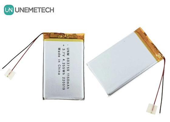 3.7V 1150mAh 503759 Custom Lipo Polymer oplaadbare batterij voor recorder