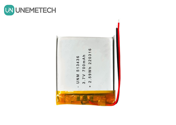 3.7V 700mAh 513436 Oplaadbare Lithium Ion Polymer Battery voor GPS-trackers