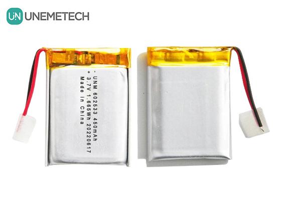 Oplaadbare 3.7V 450mAh 602533 Deep Cycle Lipo Battery Voor Smartwatches