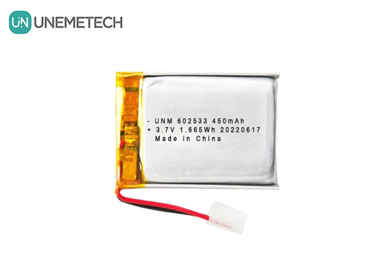 Oplaadbare 3.7V 450mAh 602533 Deep Cycle Lipo Battery Voor Smartwatches