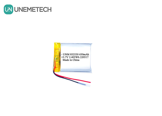 3.7V 650mAh oplaadbare Li-ion-polymerbatterij 852530 voor hoofdtelefoons
