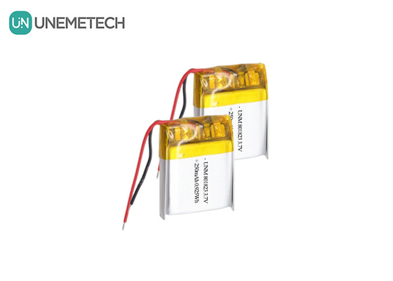 3.7V 250mAh 801823 Lipo-batterij met een hoge energiedichtheid voor zakrekenaars