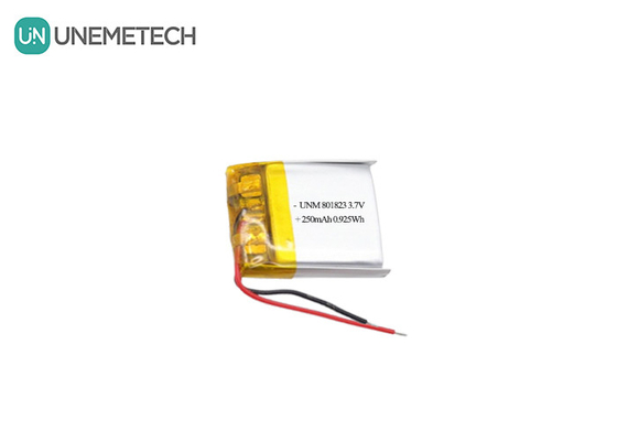 3.7V 250mAh 801823 Lipo-batterij met een hoge energiedichtheid voor zakrekenaars