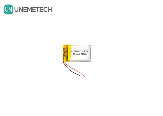 601218 3,7V 80mAh oplaadbare kleine lithium-polymerbatterij voor slimme bril
