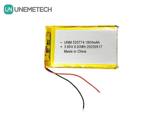 Hoogspannings LiPo-accu 3.85V 1800mAh 533774 Oplaadbare accu voor kleine robots