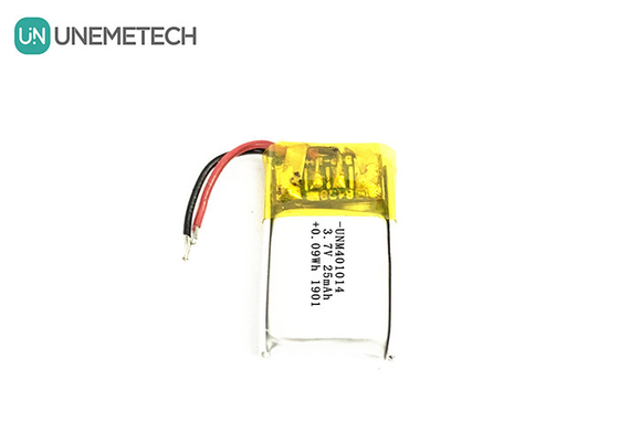 3.7V 25mAh 401014 Ultra kleine oplaadbare Lipo-batterij voor slimme bril