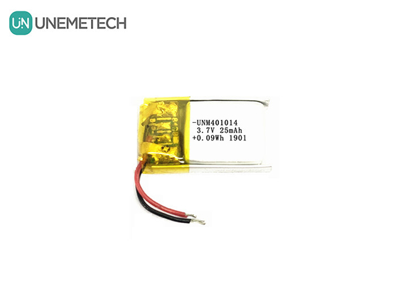 3.7V 25mAh 401014 Ultra kleine oplaadbare Lipo-batterij voor slimme bril