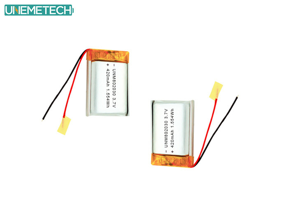 3.7V 420mAh 802030 Oplaadbare polymer-lithiumbatterie voor elektronische apparaten