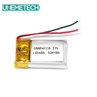3.7V 65mAh 561118 Oplaadbare aanpasbare lithium-polymerbatterij voor oordopjes