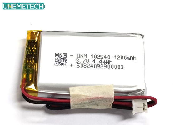 Kwaliteit 2C Snelle Lading Lithium Polymeer Batterij 102540 3.7V 1200mAh LiPo Batterij voor Medische Apparaten Fabriek
