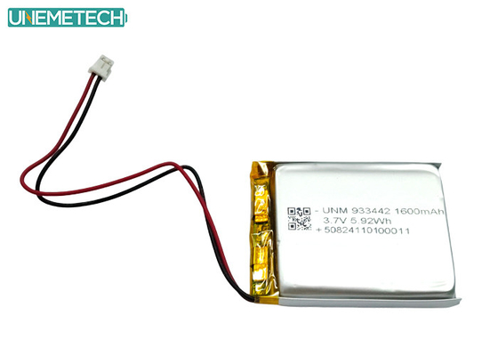 Custom Li-Polymer Battery 3.7V 1600mAh 933442 Lithium Polymer Battery Voor Medische Producten
