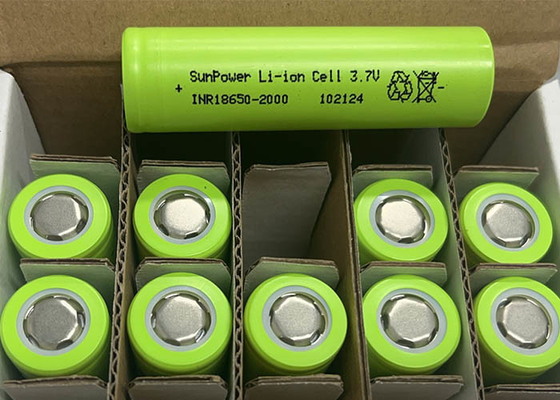 SunPower 18650 2000mAh 20A oplaadbare lithium-ion batterijcel 3.7V Li-ion batterijen voor elektrisch gereedschap