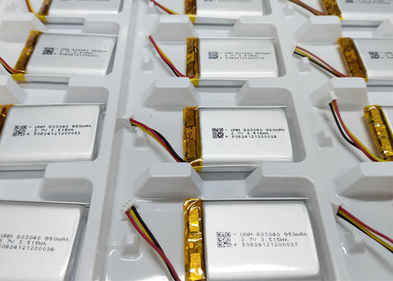 3.7V 950mAh 803040 Polymer Lithium Ion Battery Met Molex51021-3P Voor Buiten Elektronica
