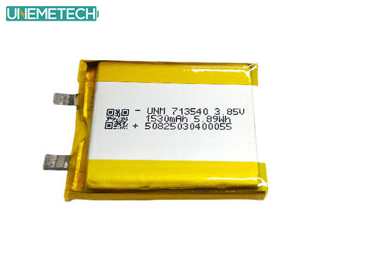 Kwaliteit 3.85V hoogspanningslithiumpolymerbatterij 1530mAh 713540 voor medische hulpmiddelen Fabriek