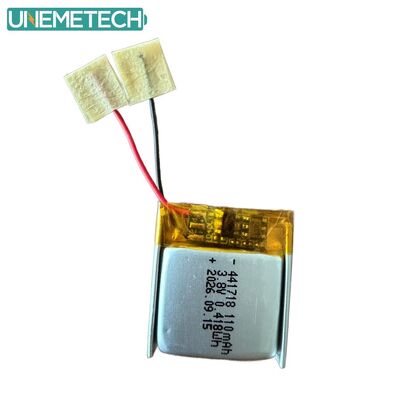 Kwaliteit 3.8V 110mAh 441718 Hoogspanningspolimeer-lithium-ionbatterij voor medisch armband Fabriek